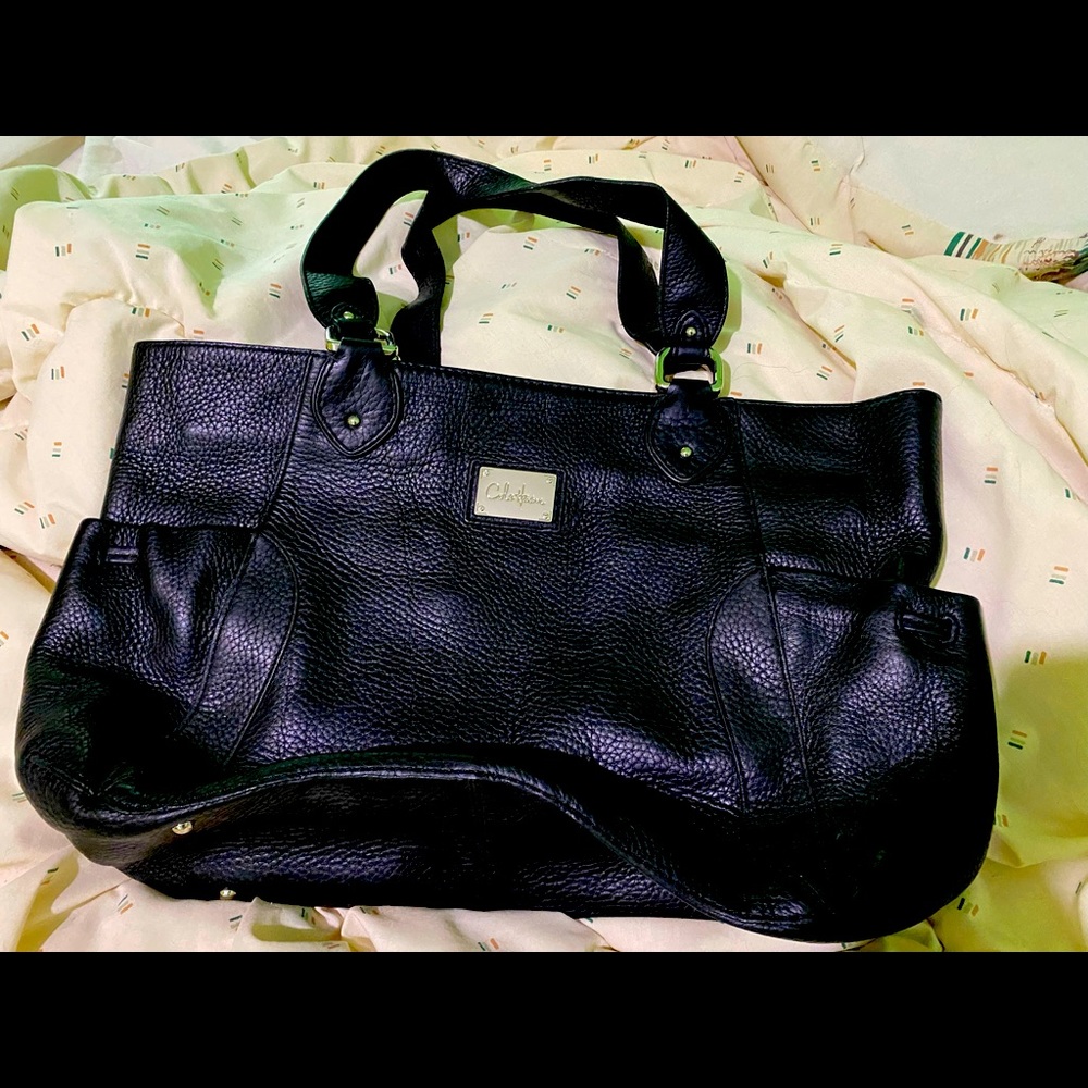 Cole Haan black pebbled leather Palermo bag NWOT never used